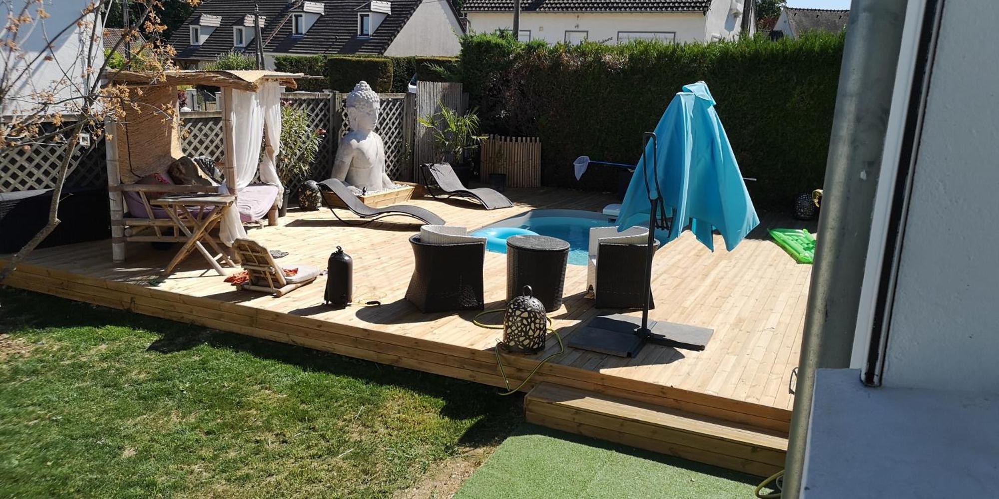 La Serenite Balinaise, Chambre Et Sdb Privee, Jardin , Piscine Et Jacuzzi En Saison, Pres De Chantilly, Parc Asterix Et Cdg Et Paris En 20' 奥利拉维勒 外观 照片