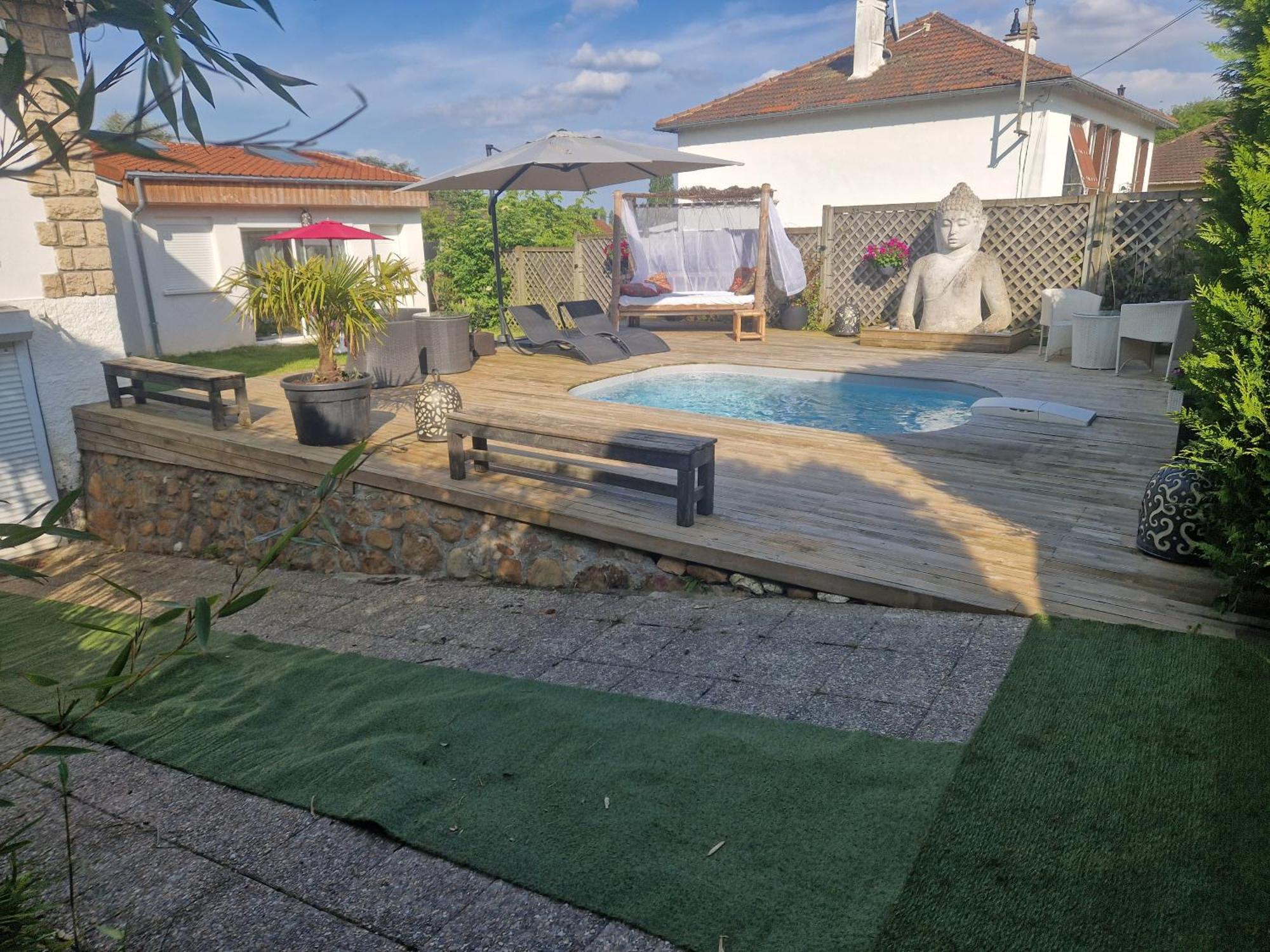 La Serenite Balinaise, Chambre Et Sdb Privee, Jardin , Piscine Et Jacuzzi En Saison, Pres De Chantilly, Parc Asterix Et Cdg Et Paris En 20' 奥利拉维勒 外观 照片